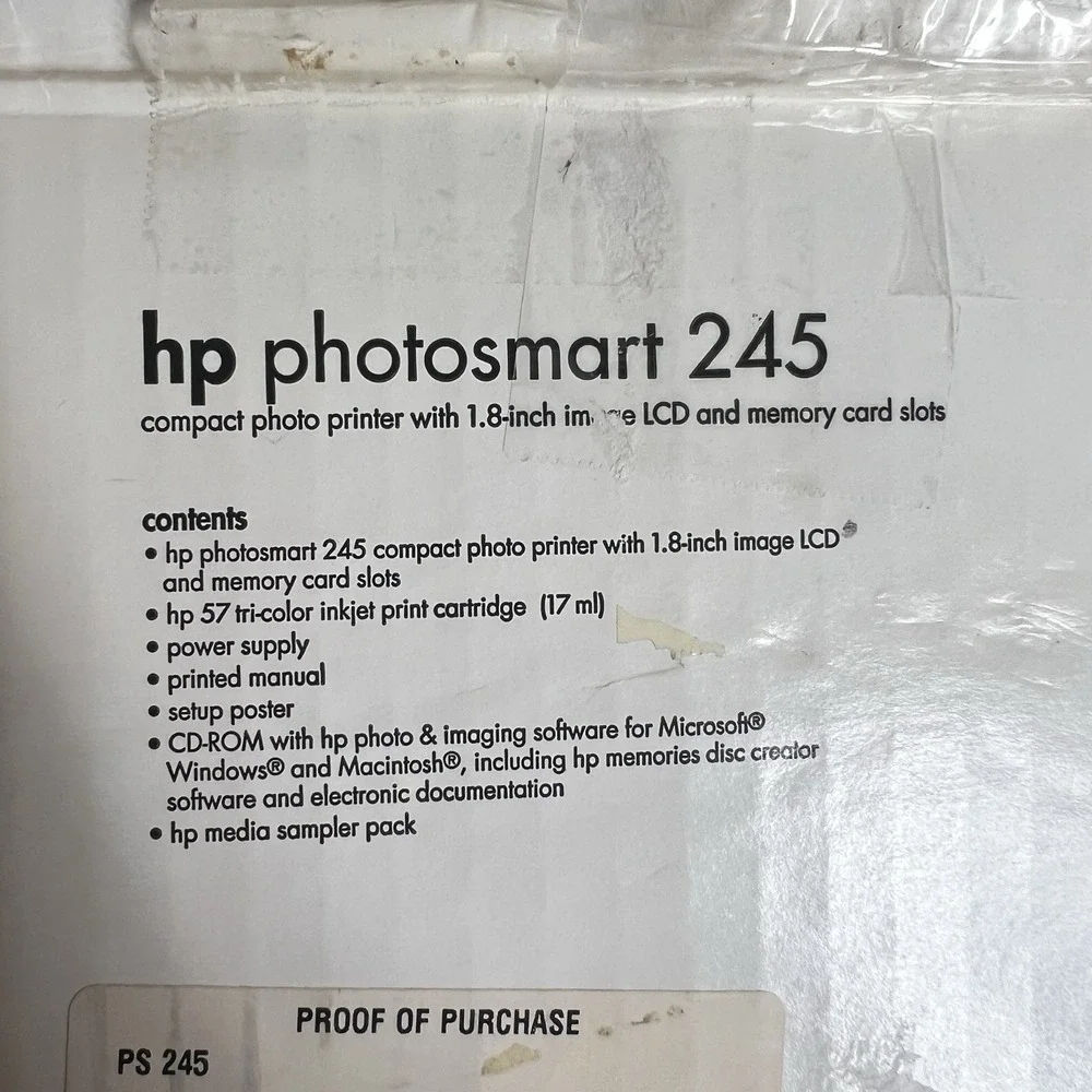 Sony Photosmart 245 Compact Photo‎ Printer Power Cord w/ Adapter (used Overseas)